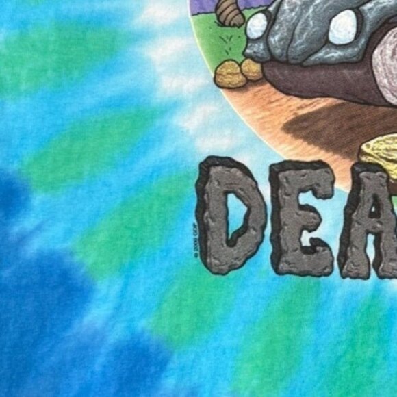 Grateful Dead Liquid Blue Deadrock Flintstones Tie-Dye T-Shirt 2009 Size M - Picture 6 of 7